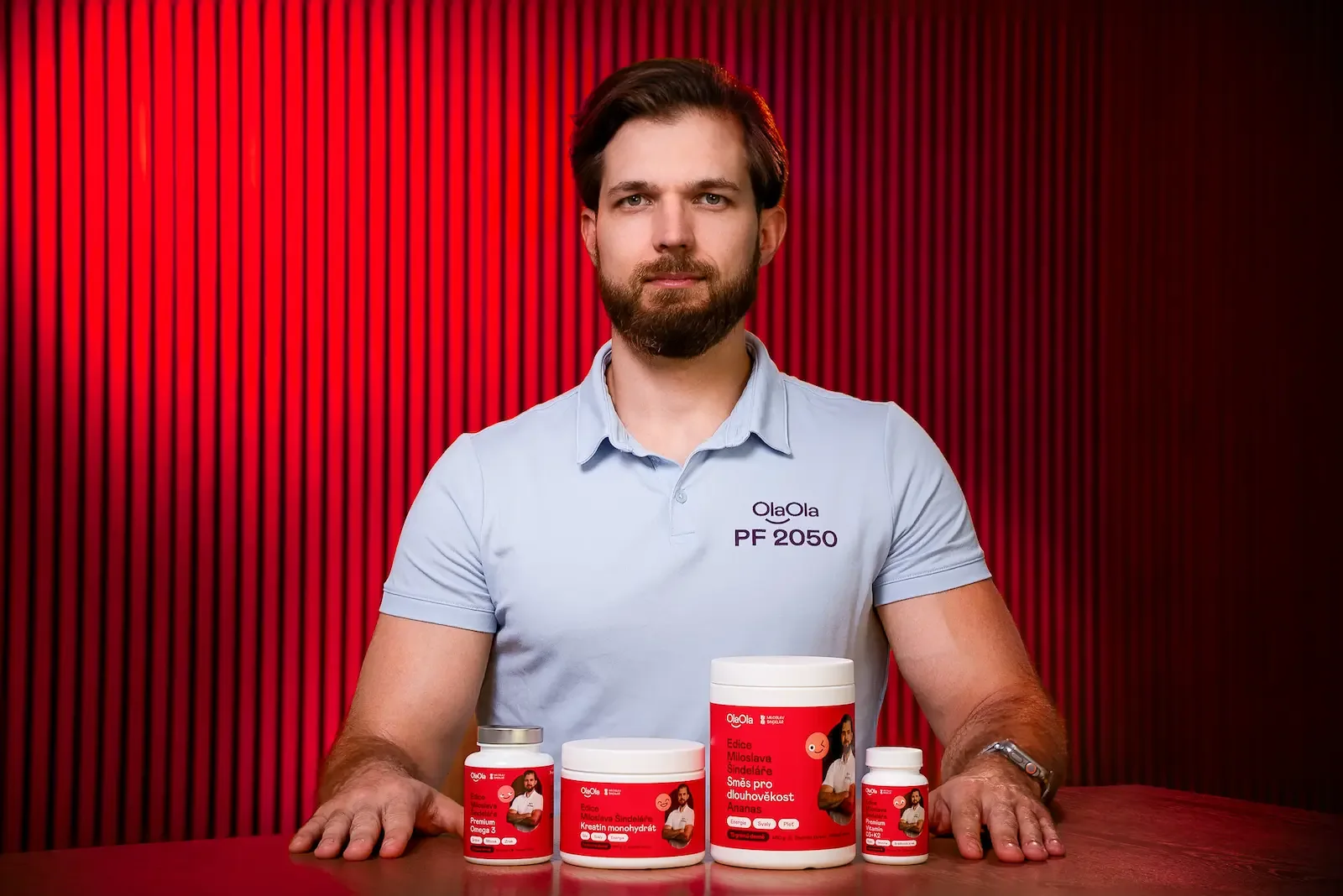 Miloslav Šindelář se společnou edicí doplňků OlaOla